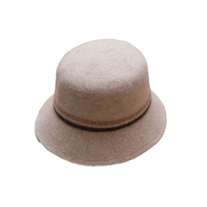 Woolen Round Top Bucket Hat for Her