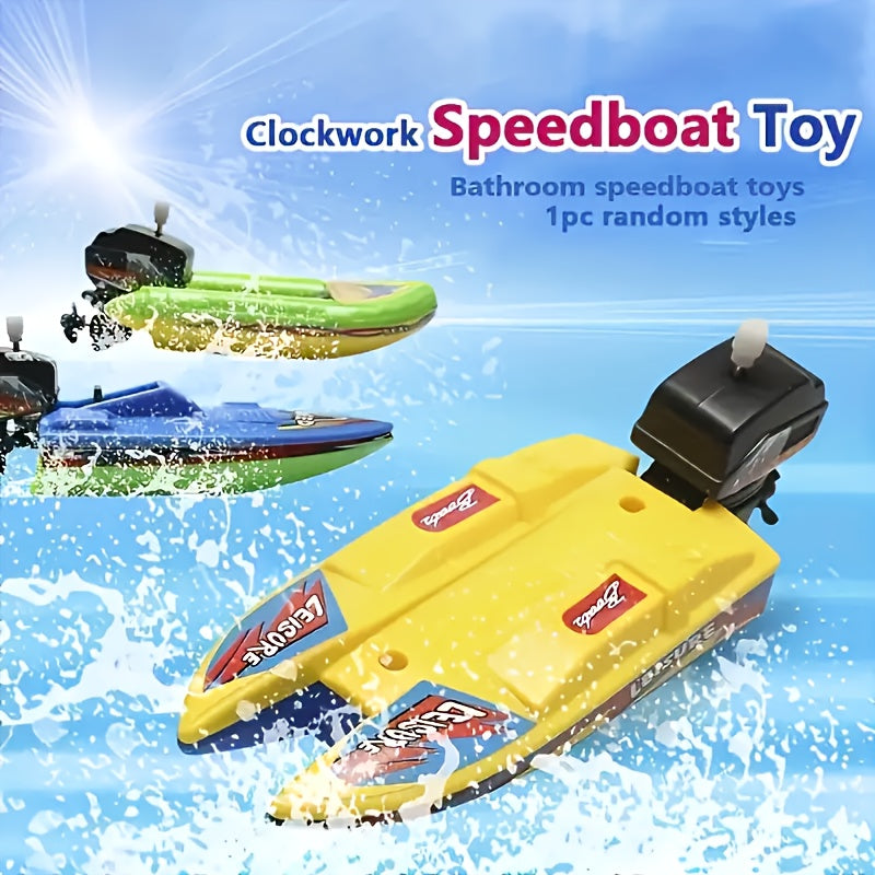 Spring Speedboat Toy for Kids, Ages 3+, Pool and Bathtub Fun
