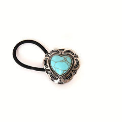 3pcs Turquoise Hair Tie Western Style Hair Rope Ponytail Holder