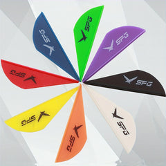 12pcs Archery Arrow Feather Durable Rubber Arrow Feather DIY Multiple Colors