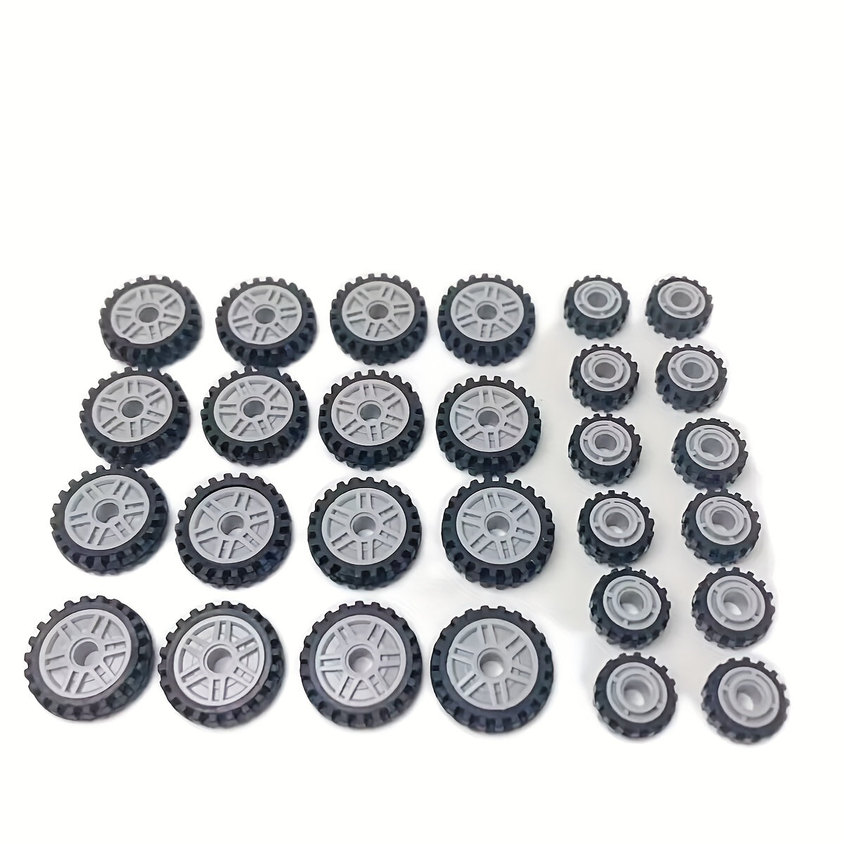 70pcs MOC Building Block Tire Set for DIY Automobile Tire Rim