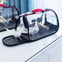 Portable Pet Carrier Parrot Travel Bag With Perch For Small Animals