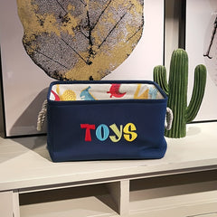 Dark Dinosaur Toy Storage Basket Embroidery Cartoon Printing - Home Organization