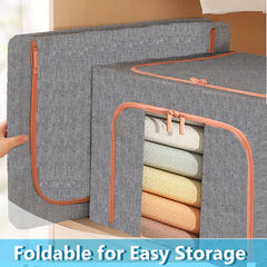 Large Capacity Clothes Storage Bags with Metal Frame