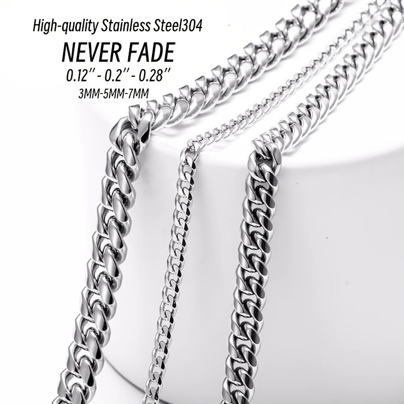Stainless Steel Chain Men's Link Chokers Necklace