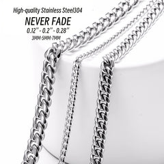 Stainless Steel Chain Men's Link Chokers Necklace