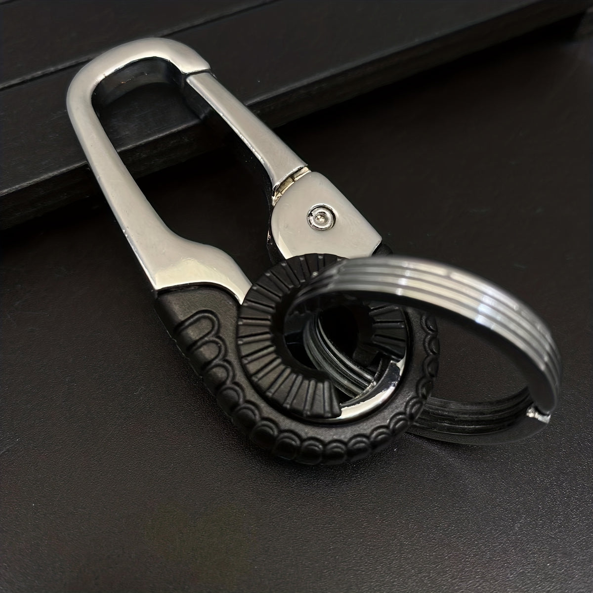 Stainless Steel Keychain Double Ring Outdoor Carabiner