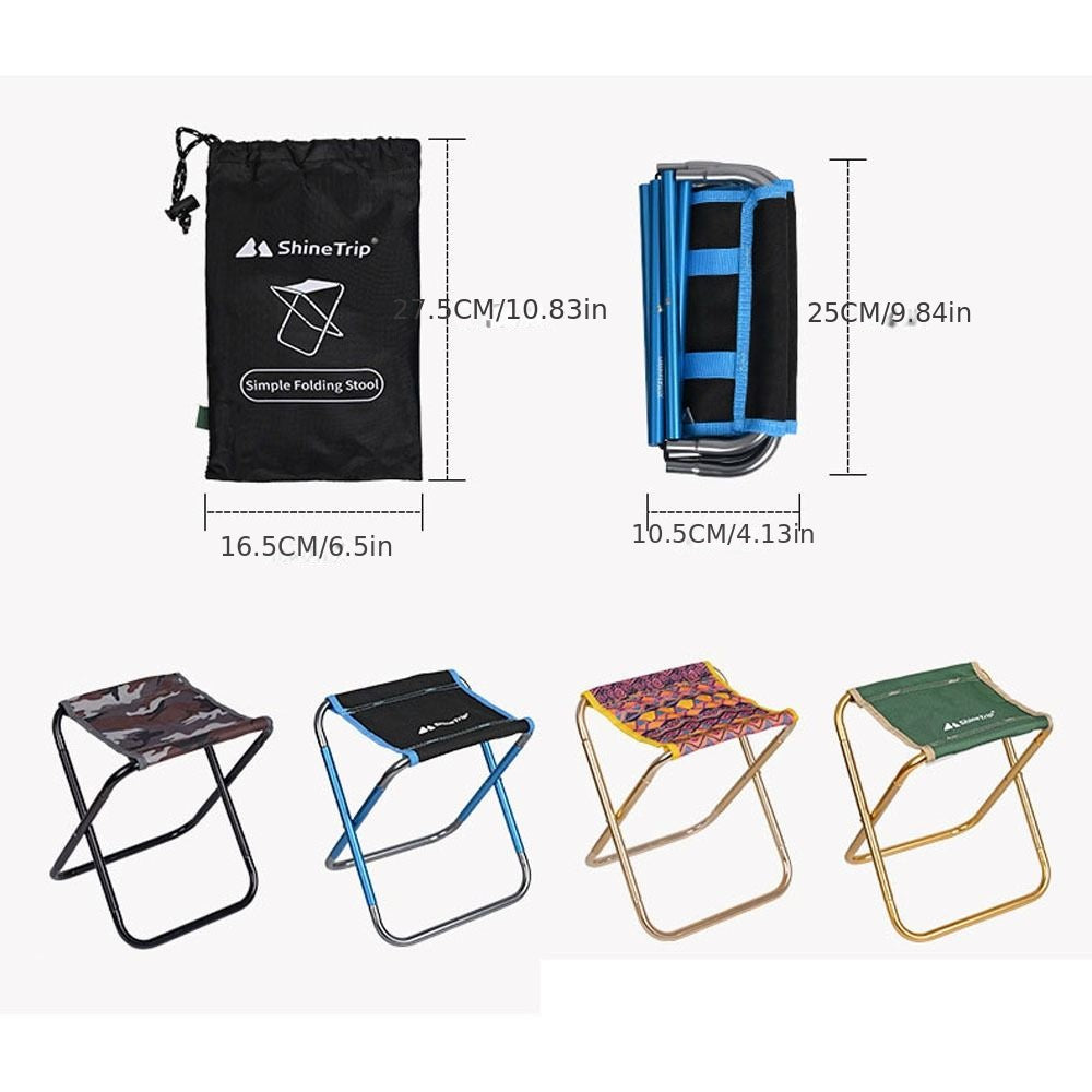Compact Portable Folding Camping Stool Lightweight Outdoor Seat