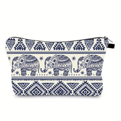 Boho Elephant Pattern Cosmetic Bag Toiletry Organizer