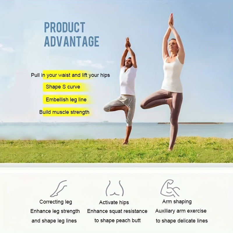 Yellow TPE Yoga Elastic Resistance Band for Body Muscle Training