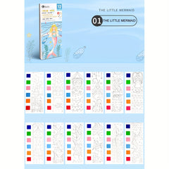 12pcs Watercolor Coloring Book with Paint Pens