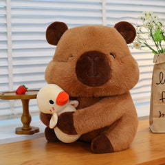 Capybara Plush Toy & Duck Stuffed Animal Brown