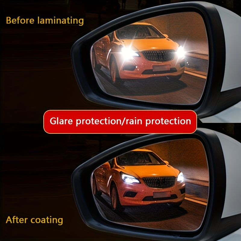 2pcs Car Rearview Mirror Rainproof Film Waterproof Tape