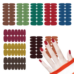 Glitter Nail Wraps Solid Shine Full Wrap Nail Decals Self Adhesive Stickers