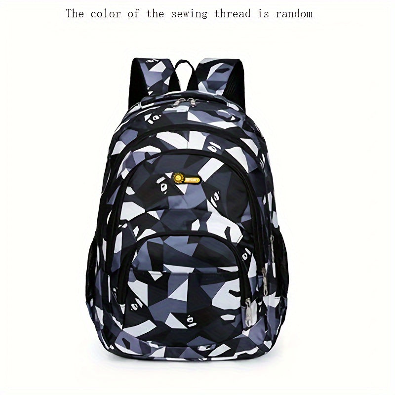 Large Capacity Colorblock Backpack Preppy College School Daypack