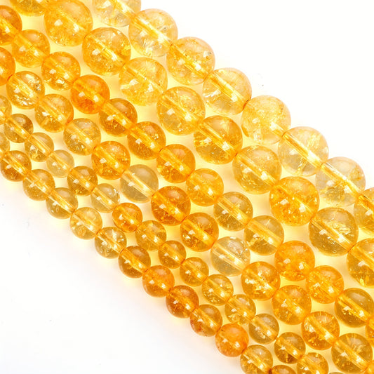 Citrine Natural Stone Beads for Jewelry Making DIY Bracelet Necklace
