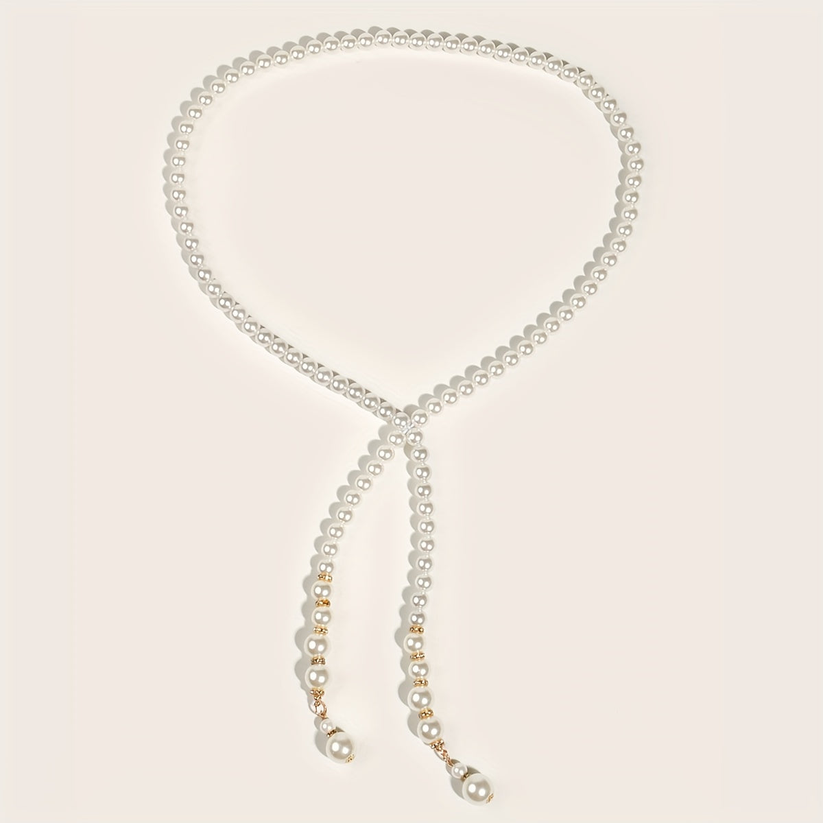 Faux Pearl Tassel Waist Chain Adjustable Pendant Chain Belt