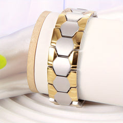 Men's Titanium Steel Magnetic Bracelet Ultra Strength Magnets Adjustable Length