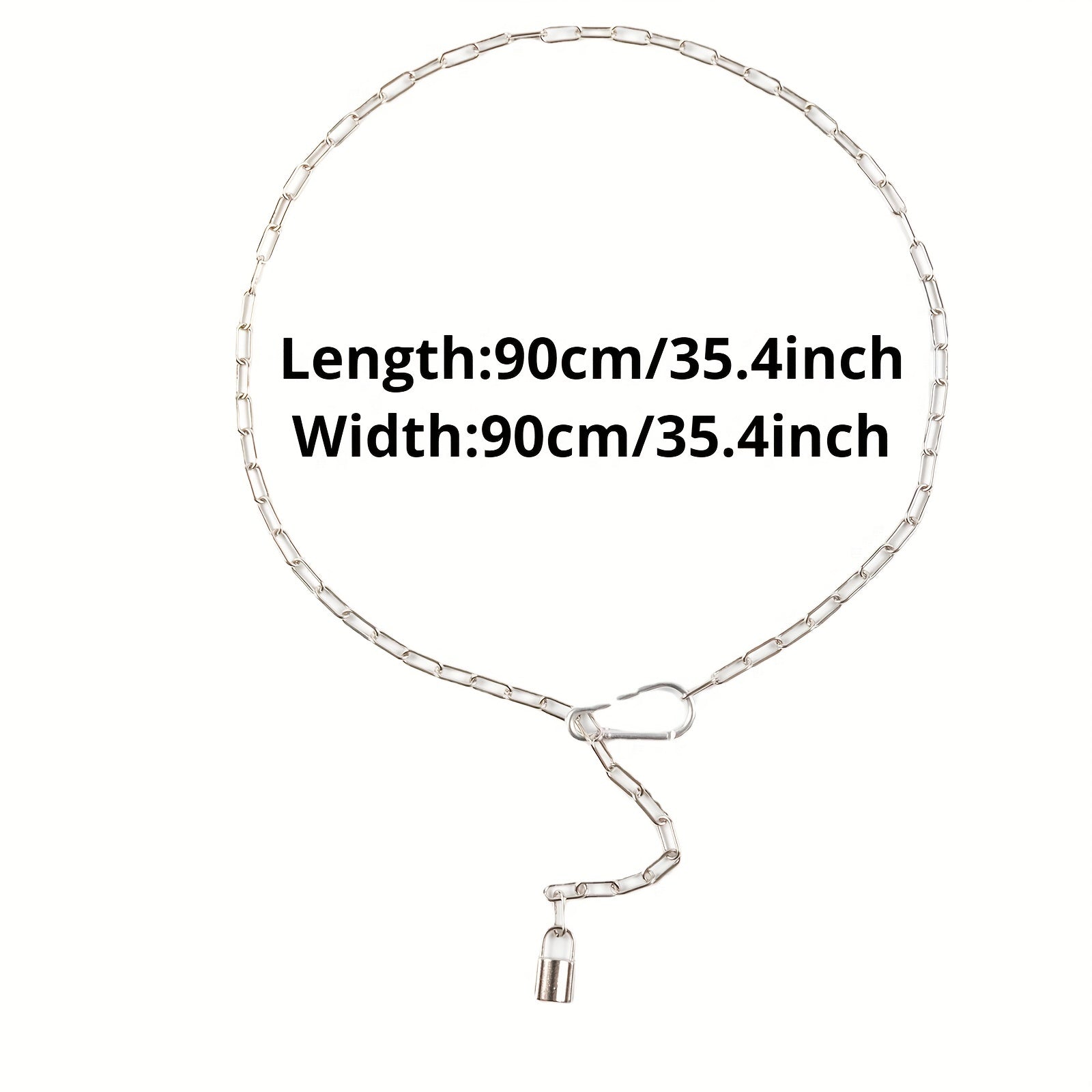 Punk Metal Waist Chain Hip Hop Hollow Belly Chain Lock Pendant