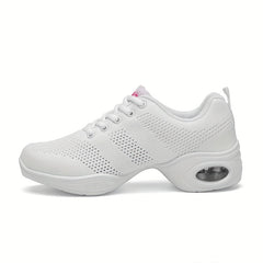 Women's Knitting Dance Shoes Air Cushion Bottom Soft Sole Walking Shoes