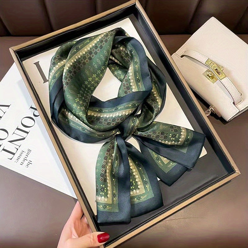 Green Polka Dots Ribbon Neck Scarf