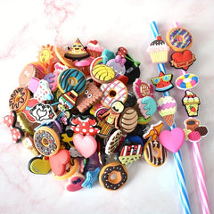 50pcs Random Cartoon Straw Toppers Custom Straw Toppers Randomly