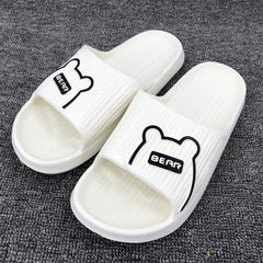 Men's Cartoon Bear Cloud Slides Pillow Slippers Lightweight Non Slip Shoes