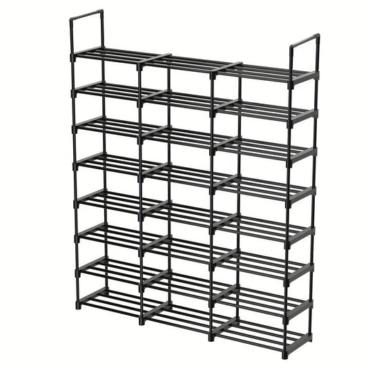 8 Layer Stackable Shoe Storage Rack - Dorm Room Organization