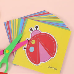 96pcs Paper Cut Set with Safe Scissors: Scissor Skills Activity Book for Crafts