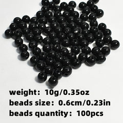 500pcs 4mm 20mm Round Solid Energy Beads Small Hole for Jewelry Making