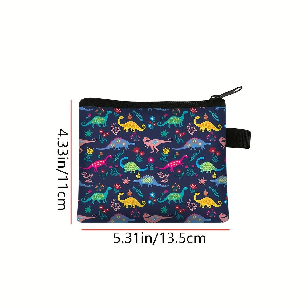 Dino Coin Purse Mini Zip Bag Holder Boys Gift
