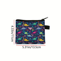 Dino Coin Purse Mini Zip Bag Holder Boys Gift