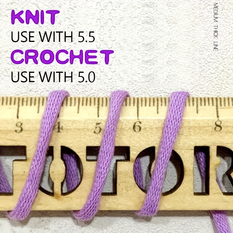 3pcs Solid Colored Yarn for Knitting & Crocheting, Cotton Nylon Blended