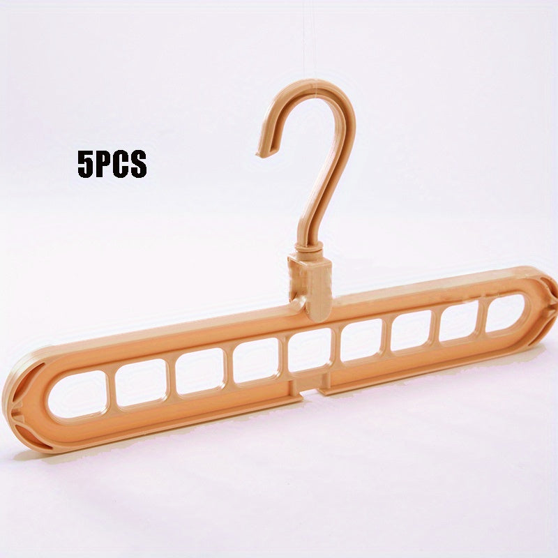 5pcs Multifunctional Closet Organizer with 9 Hole Coat Hanger