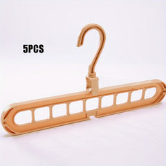 5pcs Multifunctional Closet Organizer with 9 Hole Coat Hanger