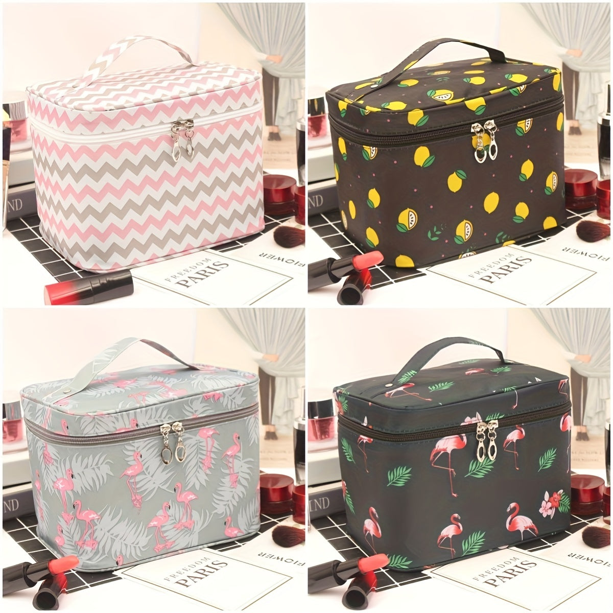 Pattern Cosmetic Bag Travel Toiletry Wash Bag Multifunctional Makeup Handbag