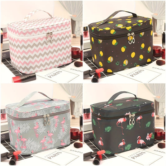 Pattern Cosmetic Bag Travel Toiletry Wash Bag Multifunctional Makeup Handbag