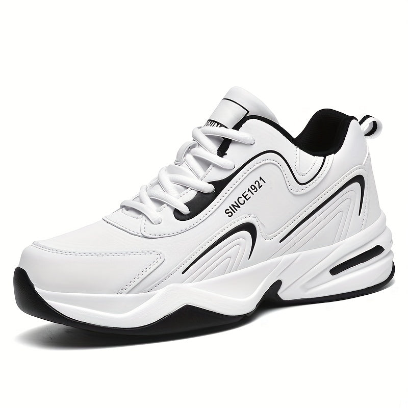 Men's Block Letter Print Chunky Sneakers