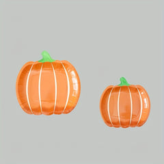 25pcs Pumpkin Paper Plate Halloween Orange Decor