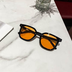 Square Frame Sunglasses Minimalist Cat Eye Glasses UV Blocking