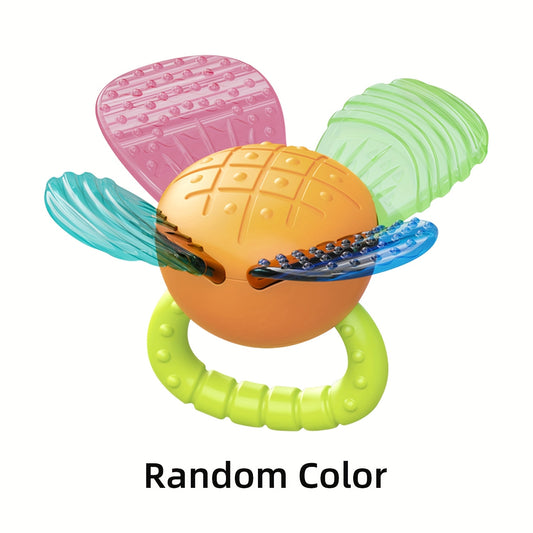 Silicone Flower Rattle Teether Grasping Toy for Toddlers