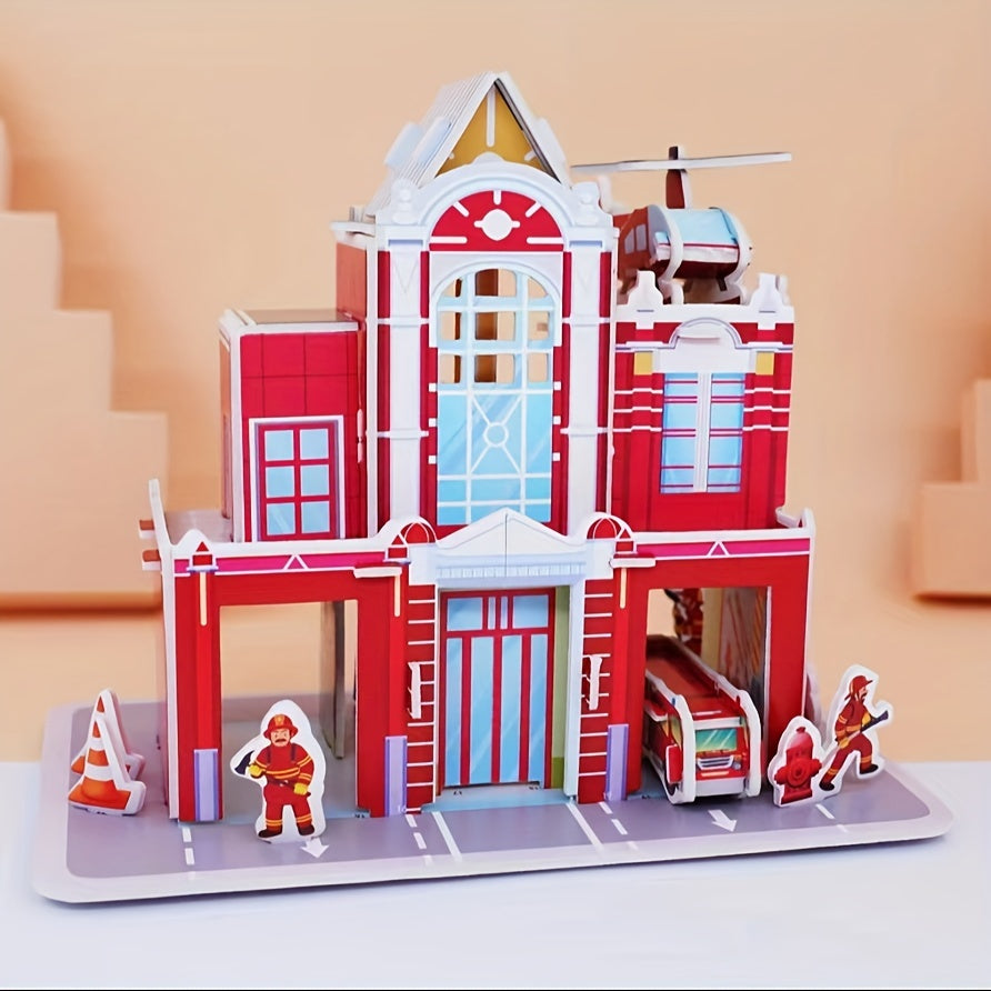 DIY Paper Dollhouse Set 3D Creative Puzzle Cabin Assembly Model Mini House
