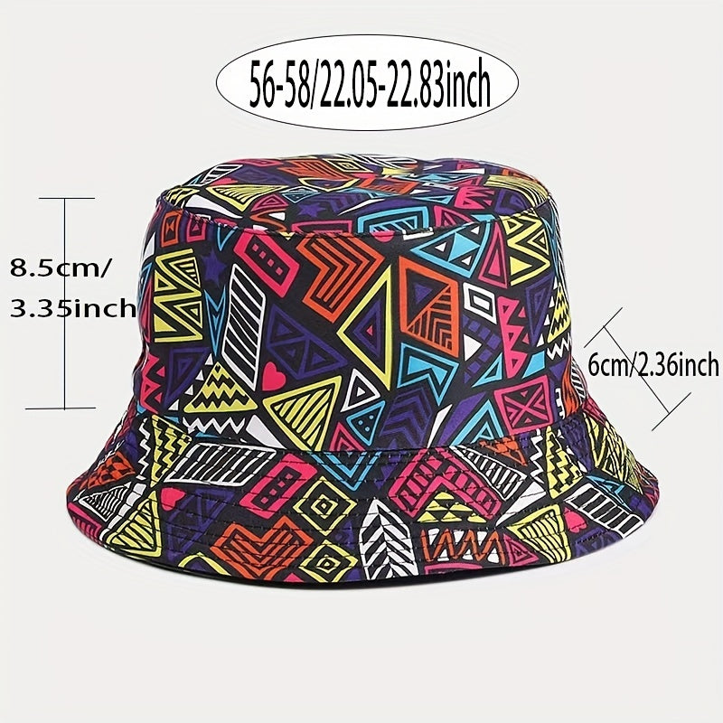 Men's Big Head Double Sided Fisherman Hat Sunshade Sunscreen Basin Hat