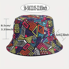 Men's Big Head Double Sided Fisherman Hat Sunshade Sunscreen Basin Hat