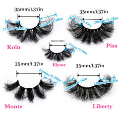 4 Pairs 25mm 5D Fluffy Natural Faux Mink Eyelash Extension