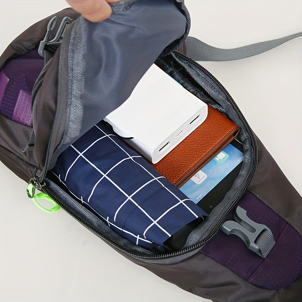 Casual Crossbody Backpack with Water Bottle Holder