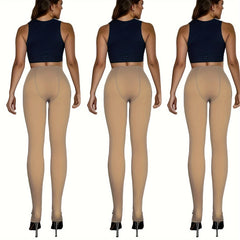 3 Pack Opaque Slim Pantyhose High Waist Footed Women's Stockings
