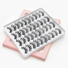 20 Pairs 3D Faux Mink Lashes Natural False Eyelashes Dramatic Fluffy Soft Wispy