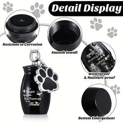 Pet Urns Keychain With Storage Bags For Dog Cat Ashes Keepsake