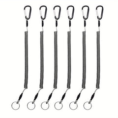 6pcs Fishing Tools Lanyard Retractable Safety Coiled Lanyard